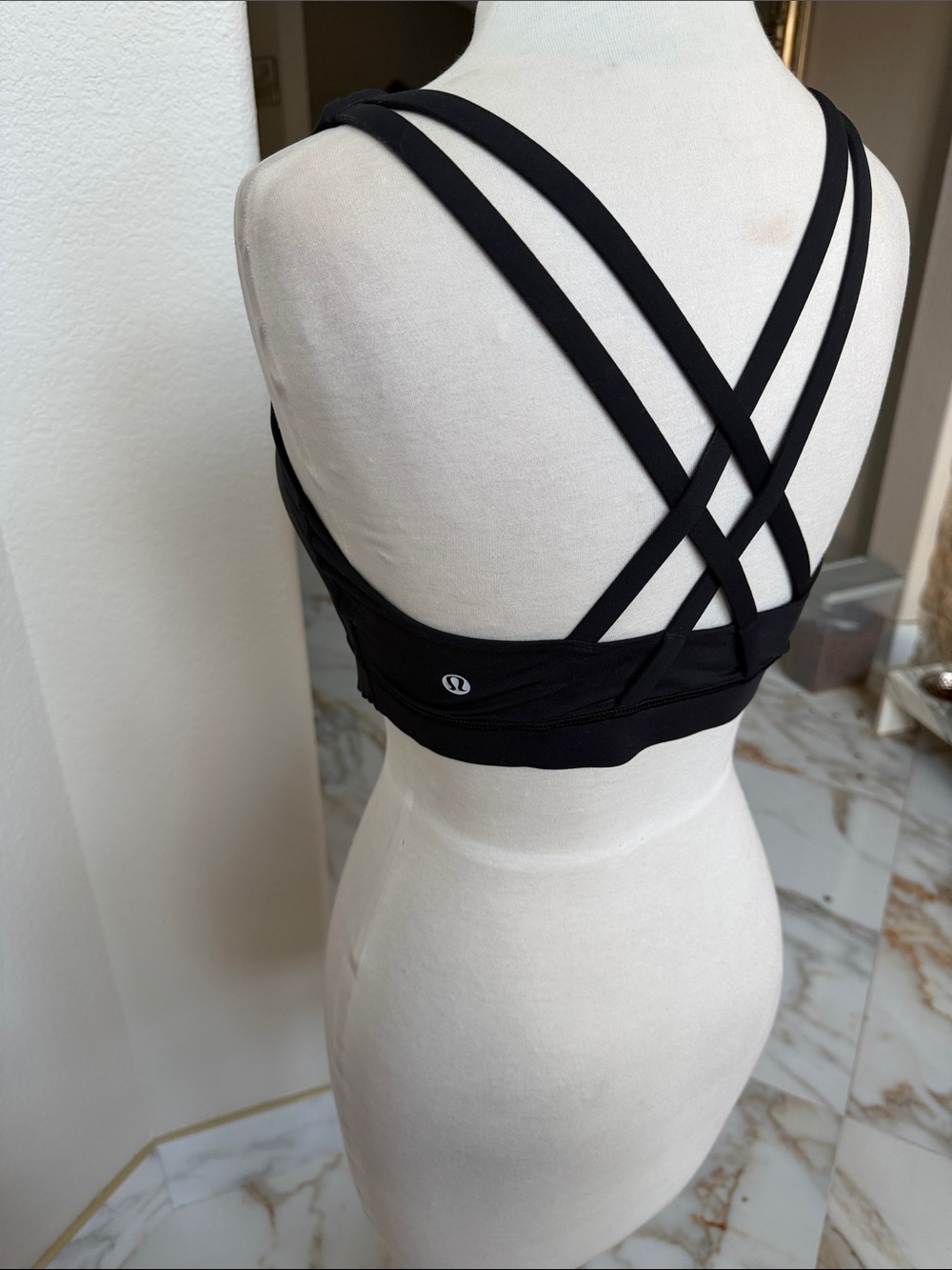 lululemon athletica Black Crisscross Strappy Sports Bra